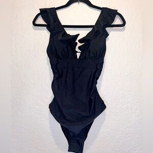 Cupshe Elegant Black One-Piece Swimsuit NEW Small